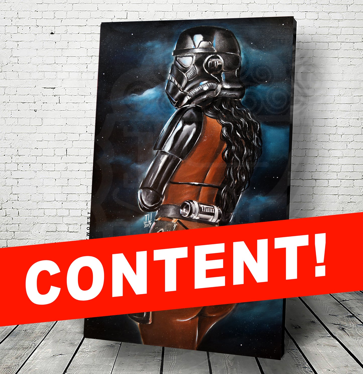 "Shadow Trooper New" Jeremy Worst Painting Pinup Cosplay Fan Art Star Wars Cosplay