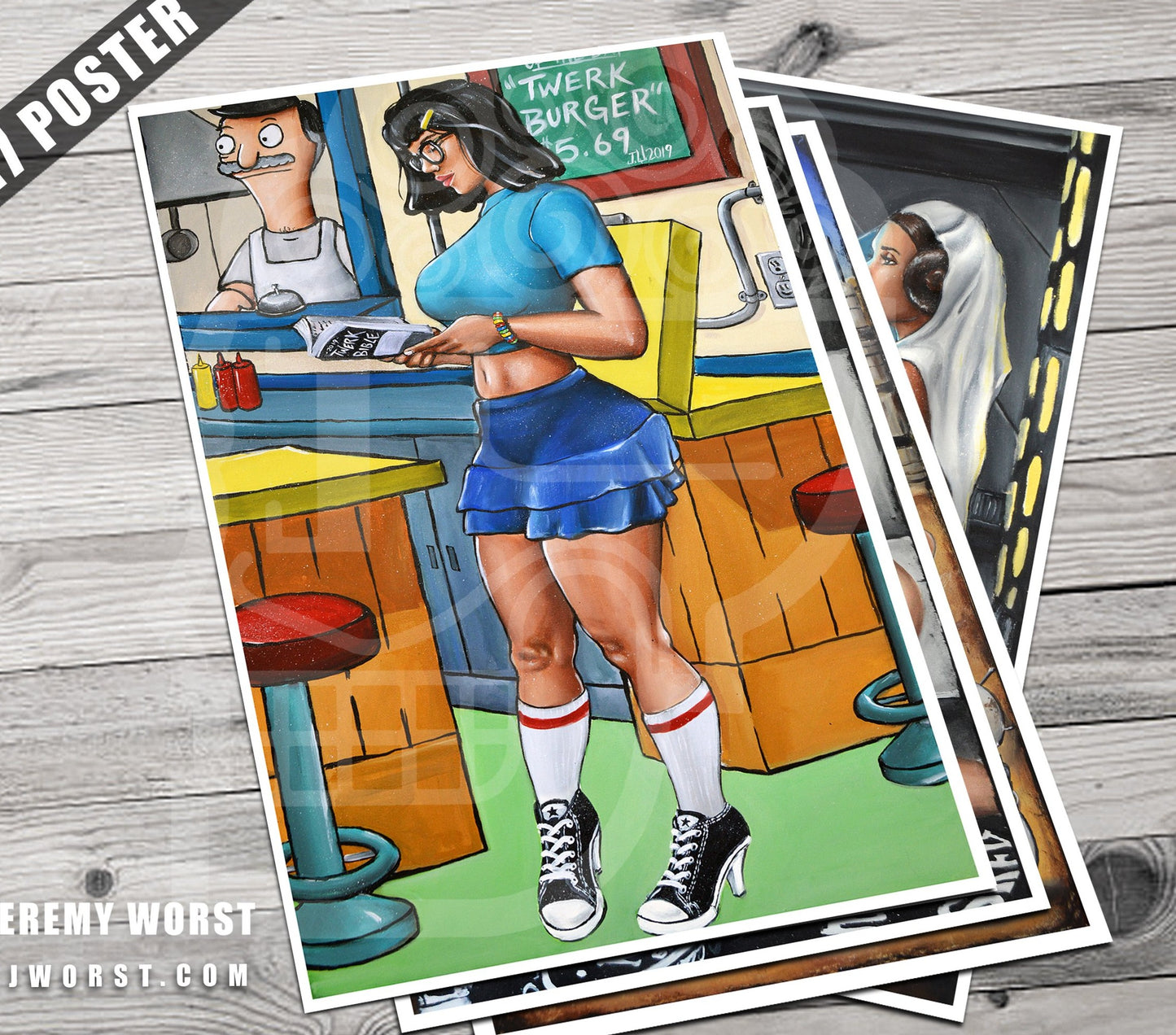 TINA Twerk butts B0bs Burger uhh nsfw canvas Jeremy Worst