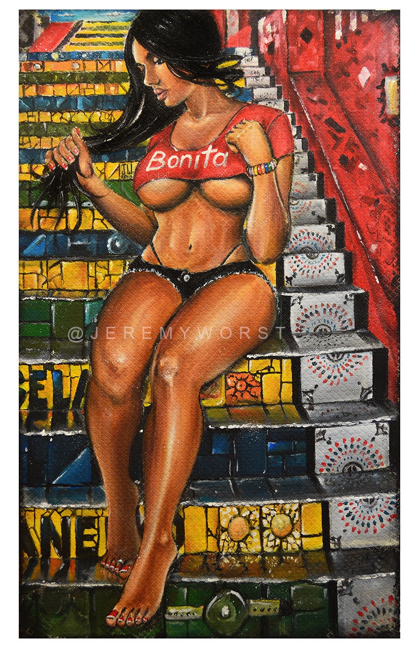 JEREMY WORST Bonita Character Artwork Signed Print poster nsfw Nudes tattoo hentai waifus nsfw sticker