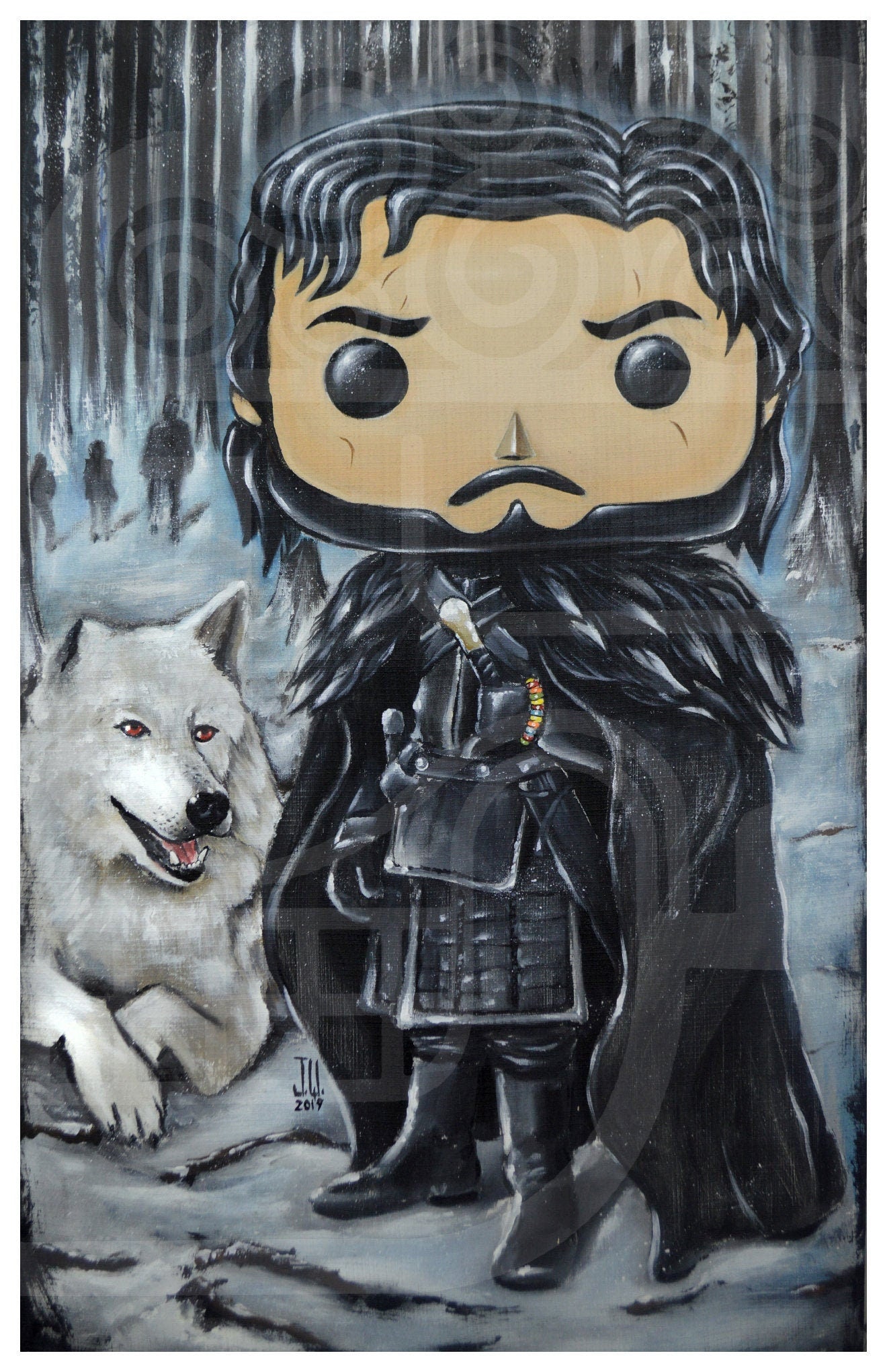 Jon Pop Snow Jeremy Worst Game of Thrones Cosplay full art painting fan art Queen Slayer needle original funko dragon ghost nights watch