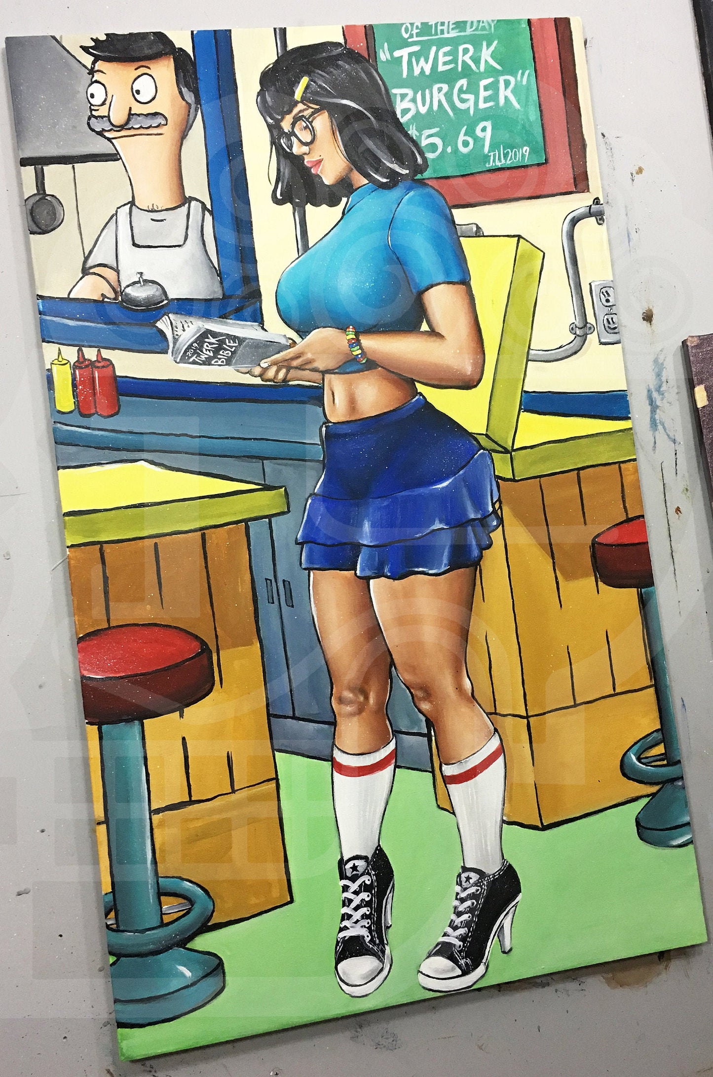 TINA Twerk butts B0bs Burger uhh nsfw canvas Jeremy Worst