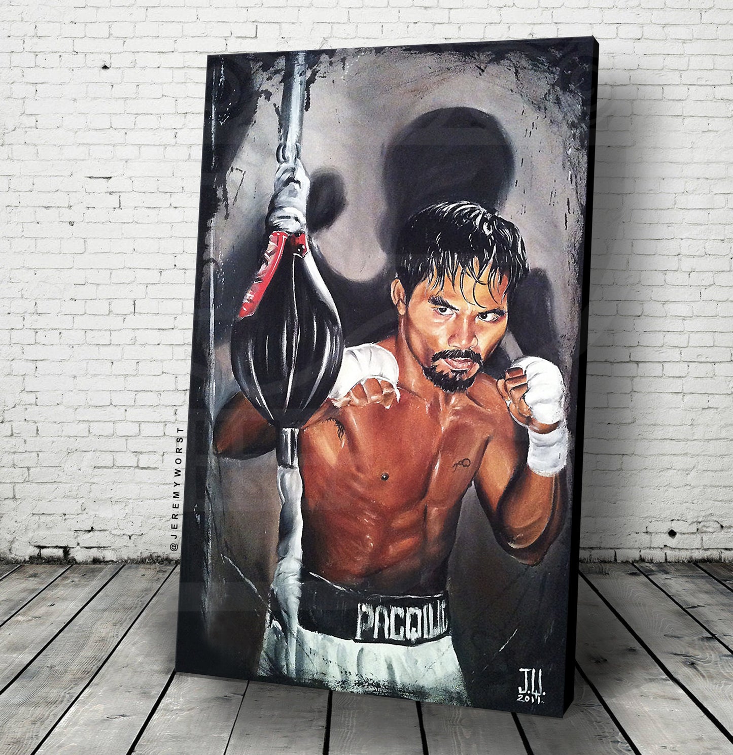 JEREMY WORST Manny Pacquiao Boxing Canvas Prints Artwork anime art painting original win welterweight champion Philip pines fighting pride