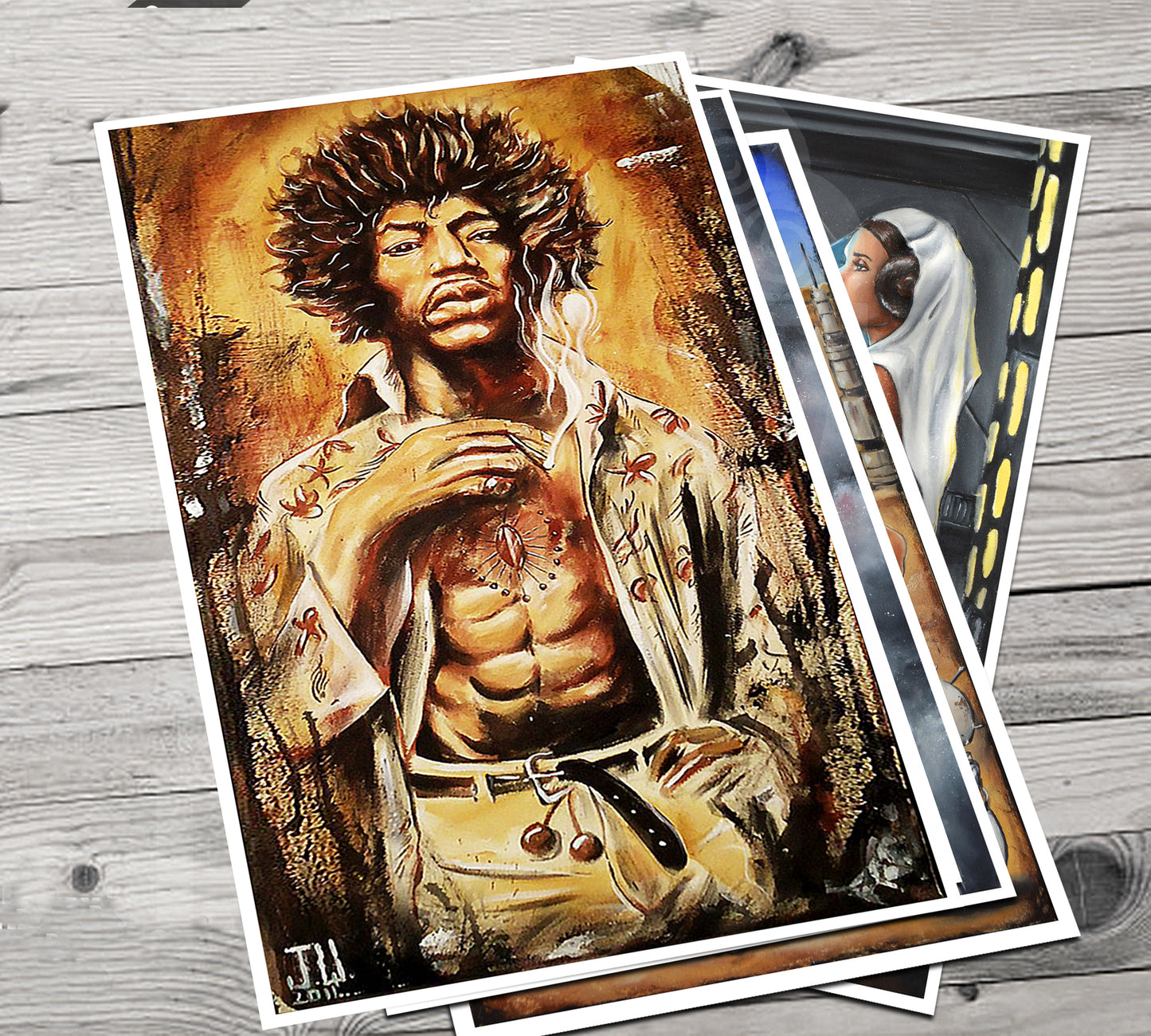 JEREMY WORST Jimi Hendrix 2011 Canvas print instagram anime art painting nsfw sticker
