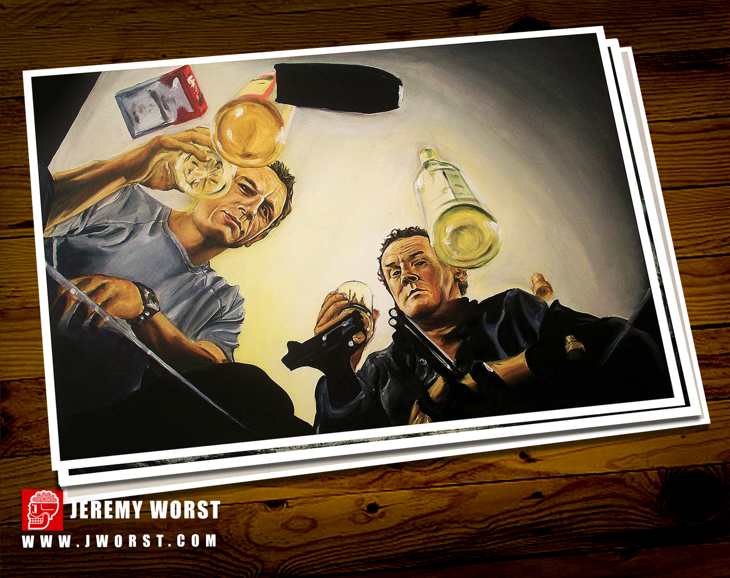 JEREMY WORST Layer Cake Original Artwork Signed Fine art Print 1 twitch movie cool stuff gun shooter gamer anime nsfw sticker