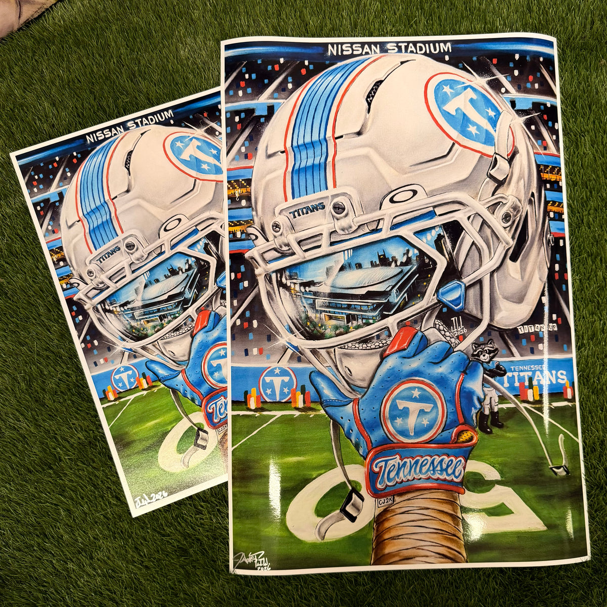 Titan Up by Jeremy Worst 2026 Sports Football Canvas Print Artwork helmet Nfl Football