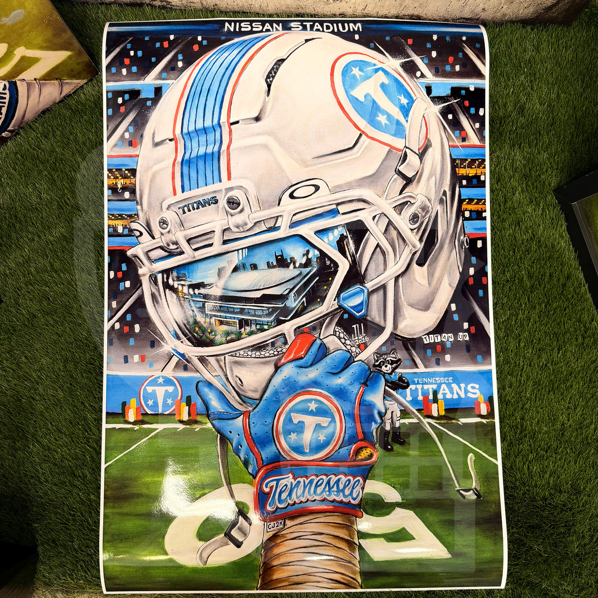 Titan Up by Jeremy Worst 2026 Sports Football Canvas Print Artwork helmet Nfl Football