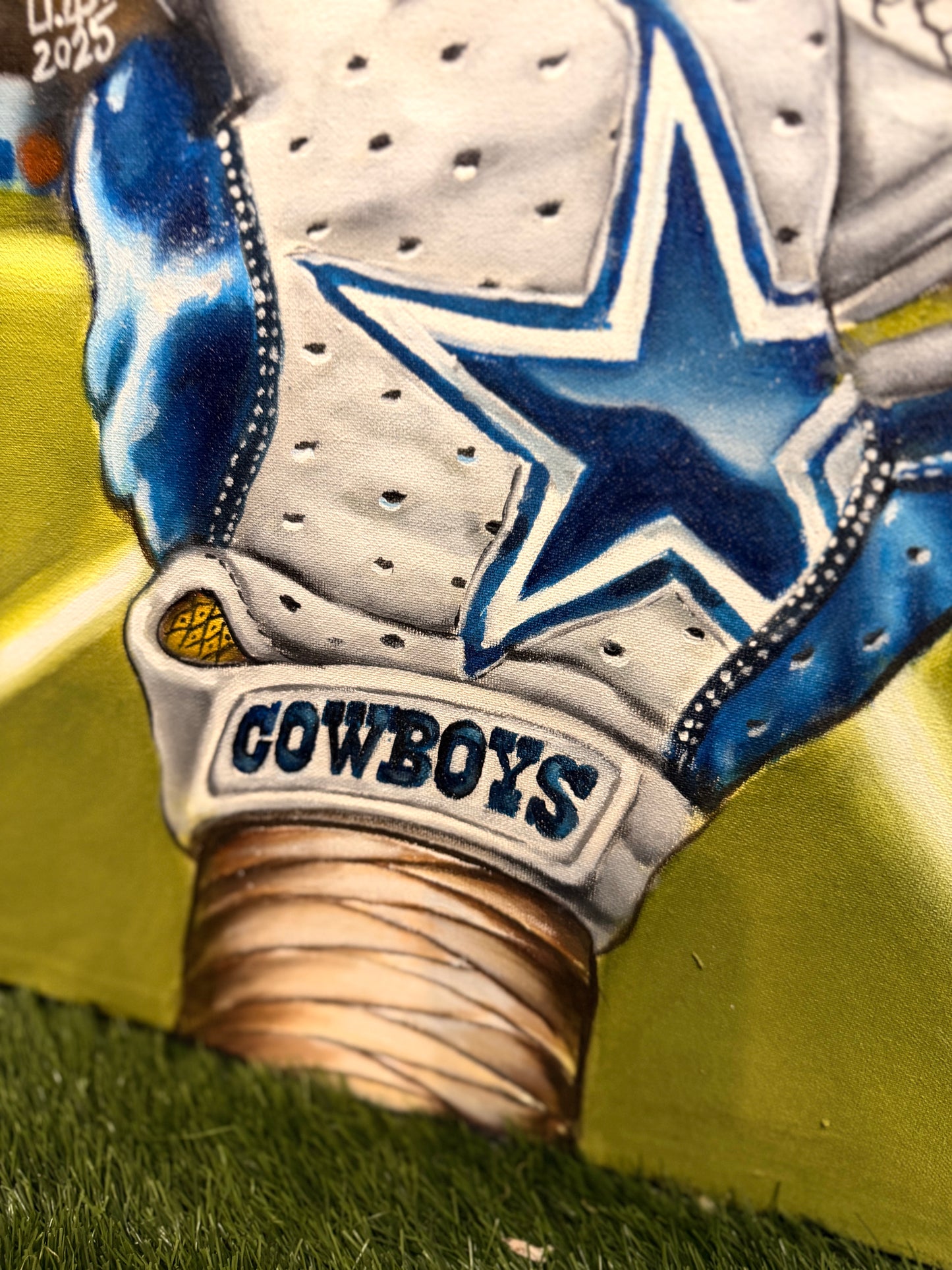 Cowboys 2024 Original Painting by Jeremy Worst sports Canvas Print Artwork helmet Nfl Football
