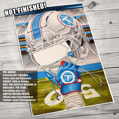 Titan Up by Jeremy Worst 2026 Sports Football Canvas Print Artwork helmet Nfl Football