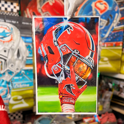 JEREMY WORST Atlanta Falcons 2024 RISE UP Dirty Birds  sports Canvas Print Artwork helmet Nfl