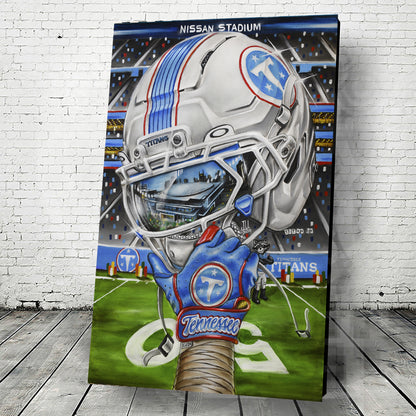 Titan Up by Jeremy Worst 2026 Sports Football Canvas Print Artwork helmet Nfl Football